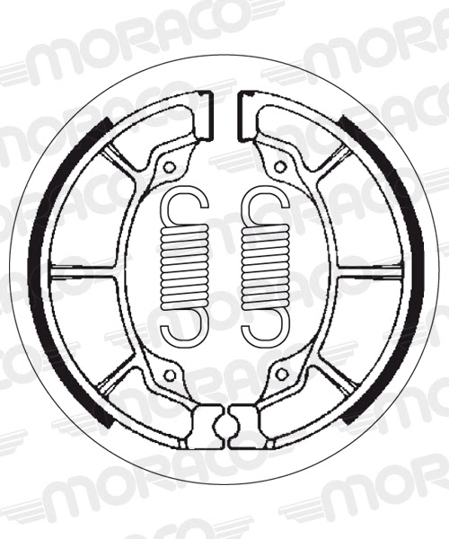 Machoires de frein Honda TRX 200 (140 x 28 mm) - SBS 2019