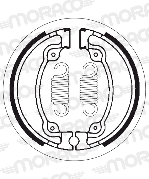 Machoires de frein Cagiva T4 350 E (110 x 30 mm) - SBS 2026