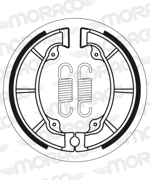 Machoires de frein Kawasaki KL250 A1 KL250A (140 x 28 mm) - SBS 2040