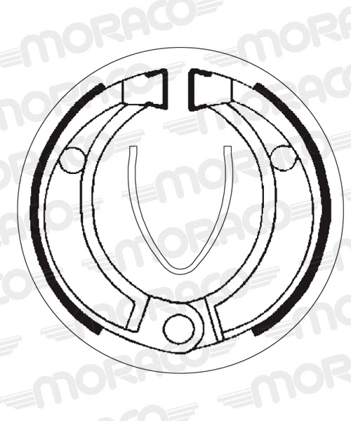 Machoires de frein Honda CR80 R (17”/14”) H HE04 (86 x 20 mm) - SBS 2043