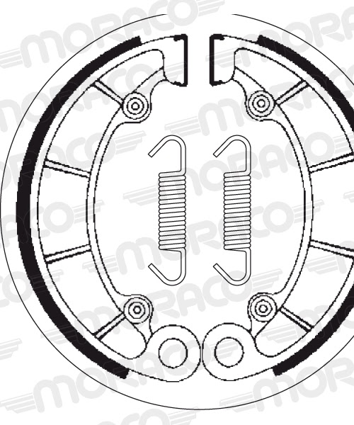 Machoires de frein Honda PC800 Pacific Coast K RC34 (180 x 35 mm) - SBS 2046