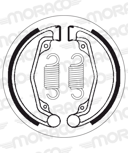 Machoires de frein Honda CB250 RSA (cour.4 trous diam.10.5mm) A MC02 (140 x 30 mm) - SBS 2068