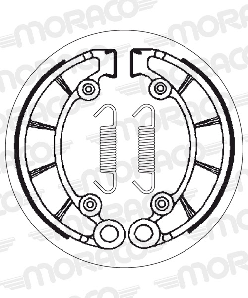 Machoires de frein Honda CB450 K CB450 (180 x 30 mm) - SBS 2072