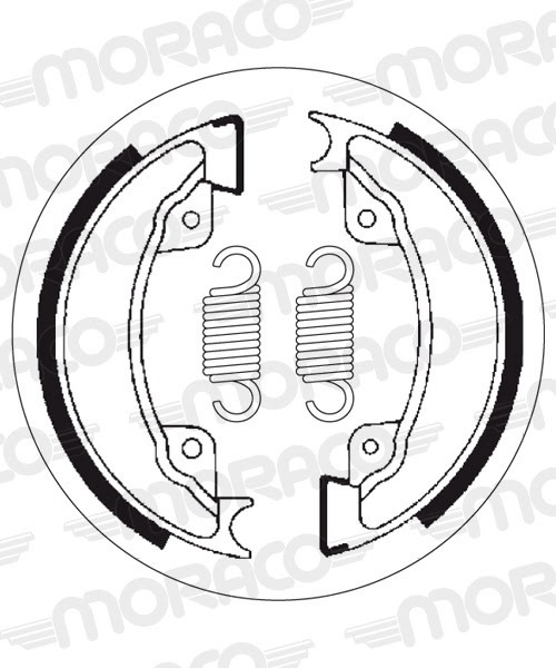 Machoires de frein 130 x 25 mm -  2077 - SBS