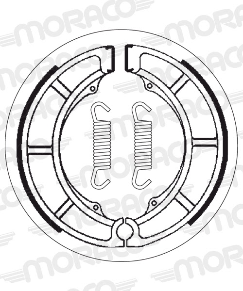 Machoires de frein Suzuki GS400 B GS400 (180 x 28 mm) - SBS 2097