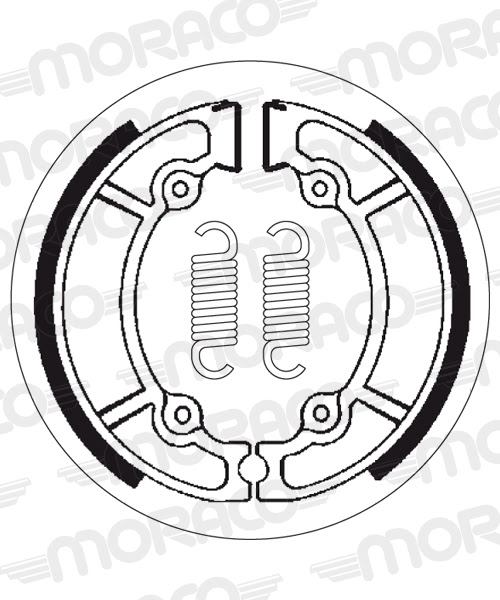 Machoires de frein Suzuki RM125 D RM125 RF11A (120 x 22 mm) - SBS 2102