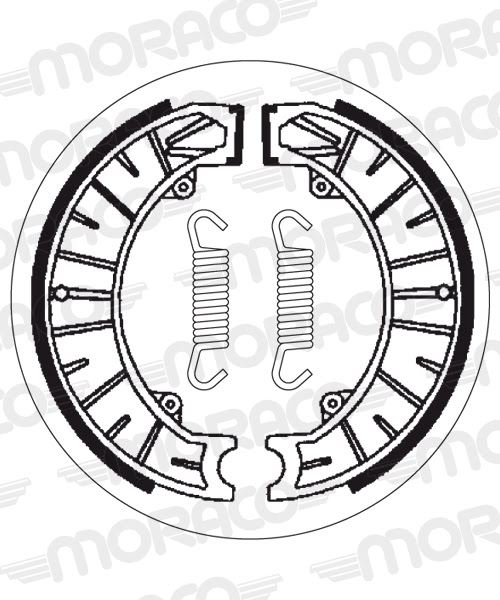 Machoires de frein KTM GS500 2T (181 x 25 mm) - SBS 2121