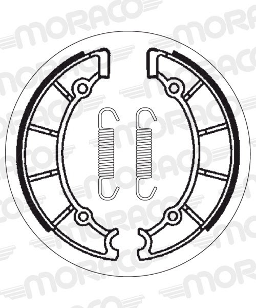 Machoires de frein Yamaha SR500 (frein tambour avant) 48T (200 x 25 mm) - SBS 2190