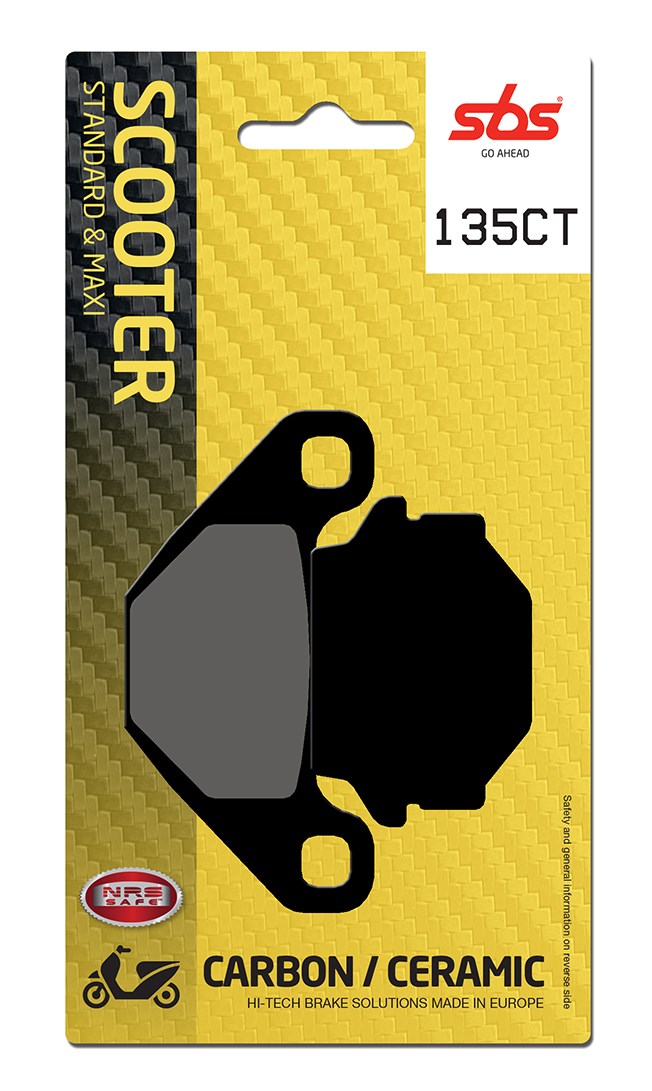 Plaquettes de frein Peugeot Django 125 EFI VGAM2AAKB Carbon Tech moto scooter - SBS 135CT (546)