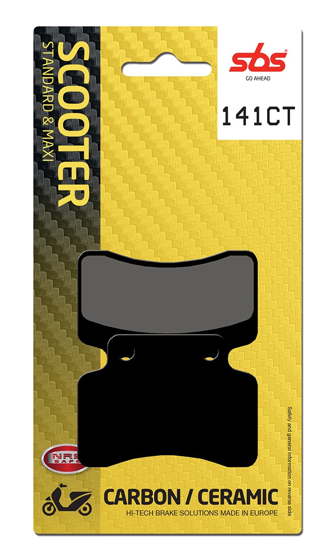 Plaquettes de frein Benelli 49X Quattro Nove XJ000 Carbon Tech moto scooter - SBS 141CT (723)