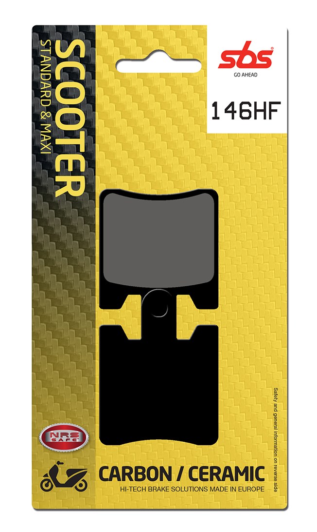 Plaquettes de frein Daelim Otello 125 FI Street organique - SBS 146HF (740)