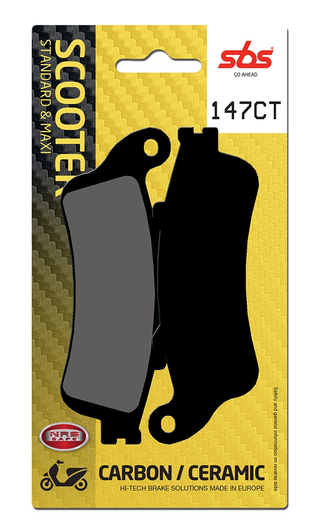 Plaquettes de frein Honda FES125 Pantheon 1 JF05 Carbon Tech moto scooter - SBS 147CT (722)