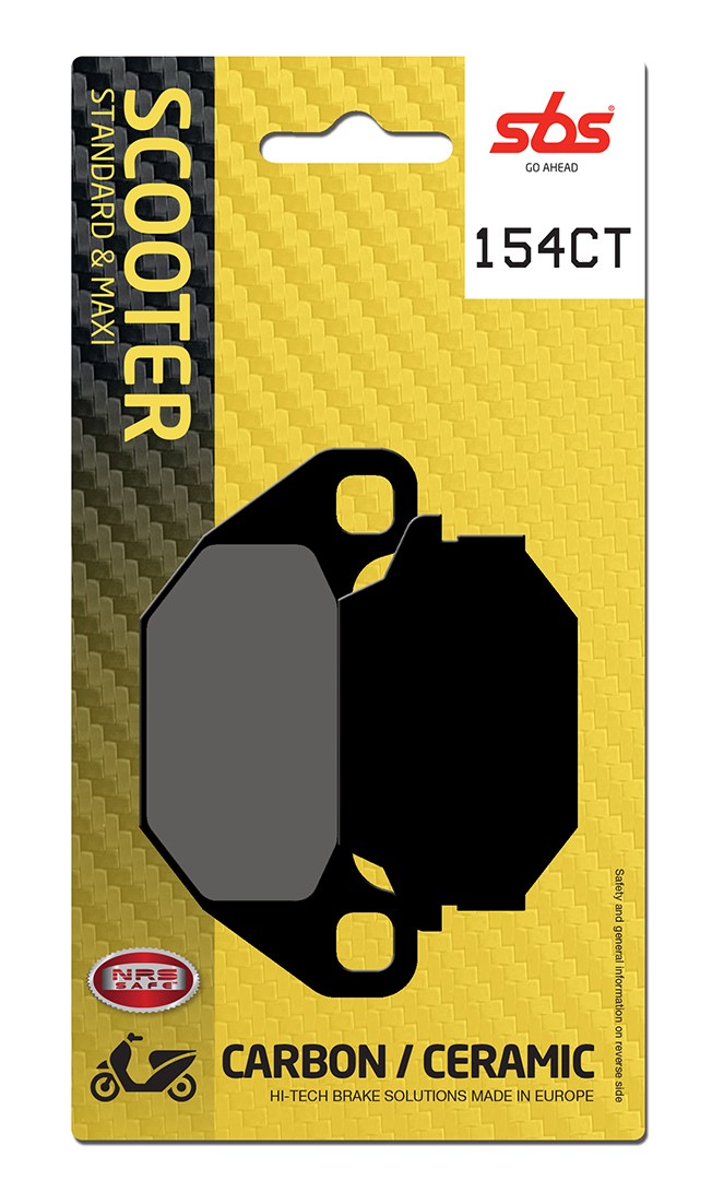 Plaquettes de frein Kymco Agility 125 16+ R16 Carbon Tech moto scooter - SBS 154CT