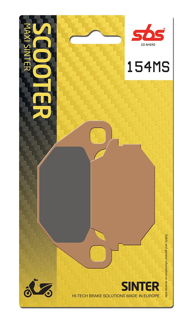 Plaquettes de frein Kymco Agility 125 MMC R12 Maxi Scooter - Métal fritté - SBS 154MS (749)