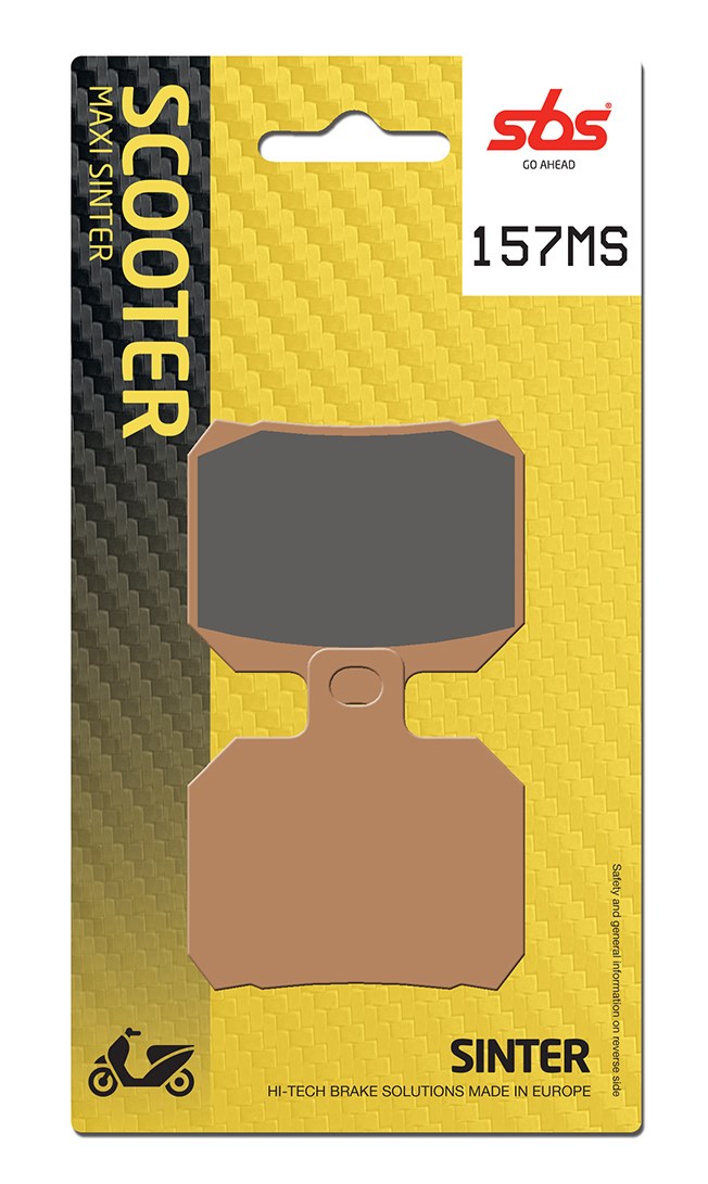 Plaquettes de frein Derbi GP1 125 PS1A1A Maxi Scooter - Métal fritté - SBS 157MS (730)