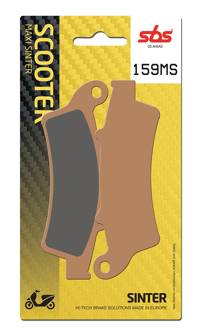Plaquettes de frein Aprilia Atlantic 125 Maxi Scooter - Métal fritté - SBS 159MS (761)