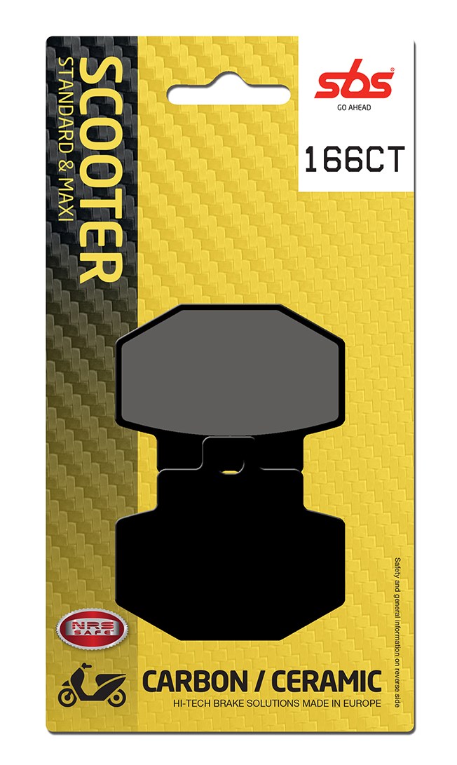 Plaquettes de frein Benelli Adiva 125 D1 Carbon Tech moto scooter - SBS 166CT (772)