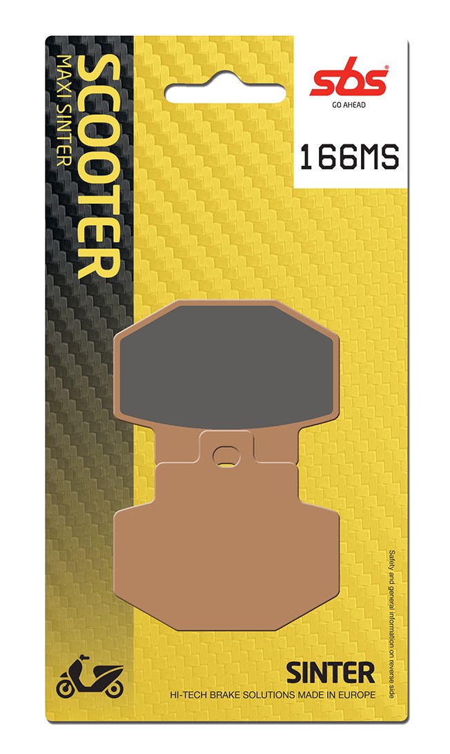 Plaquettes de frein Benelli Adiva 125 D1 Maxi Scooter - Métal fritté - SBS 166MS (772)