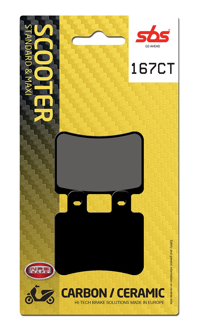Plaquettes de frein Beta RR50 Enduro Carbon Tech moto scooter - SBS 167CT (773)