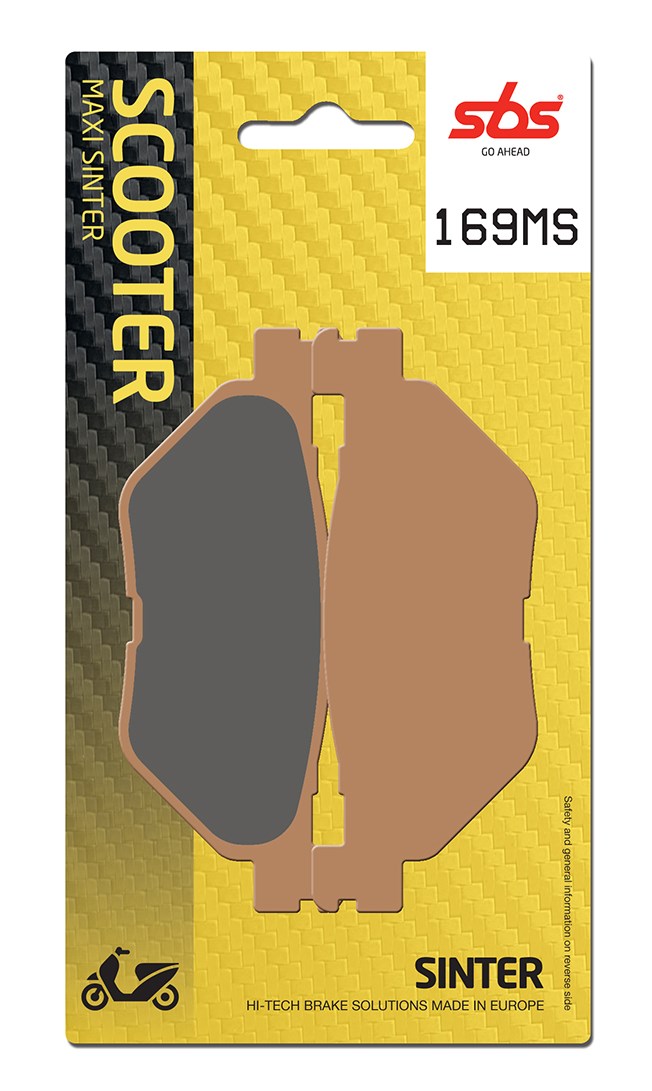 Plaquettes de frein MBK Skyliner 400 Maxi Scooter - Métal fritté - SBS 169MS (REMPLACE 768 LS)