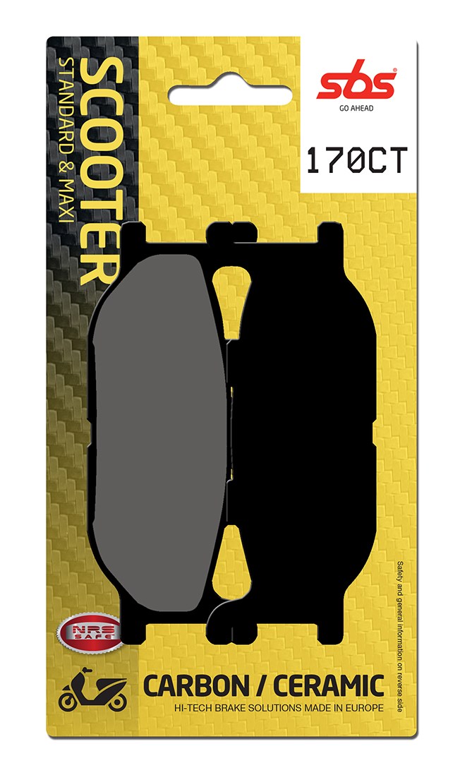 Plaquettes de frein SYM /Sanyang NH-T 125I ME20BW LXMMEA301 Carbon Tech moto scooter - SBS 170CT (663)
