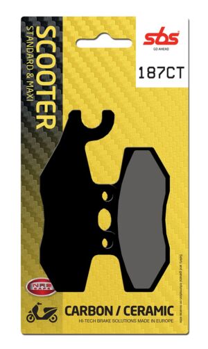 Plaquettes de frein Aprilia SR125 GT RP8MD5100 Carbon Tech moto scooter - SBS 187CT (818)