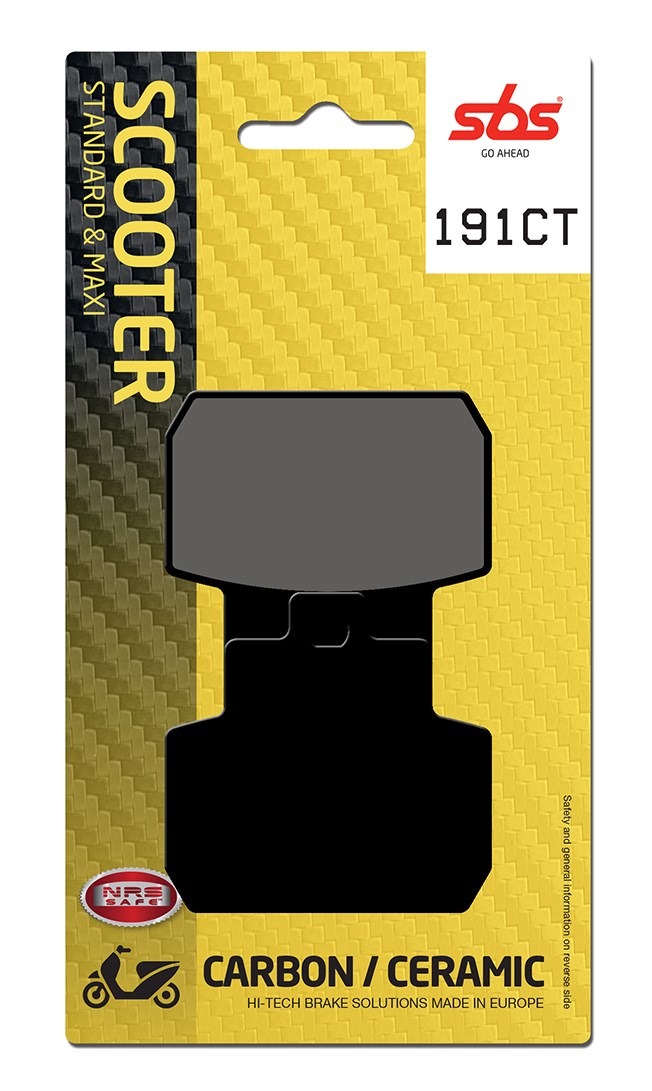 Plaquettes de frein Gilera Fuoco 500 ZAPM61100 Carbon Tech moto scooter - SBS 191CT (831)
