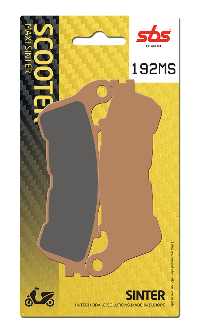 Plaquettes de frein Honda FES125 A S-Wing (ABS) Maxi Scooter - Métal fritté - SBS 192MS (828)