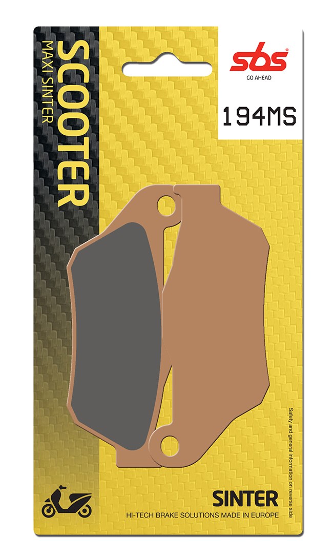 Plaquettes de frein MBK Skycruiser 125 Maxi Scooter - Métal fritté - SBS 194MS (837)