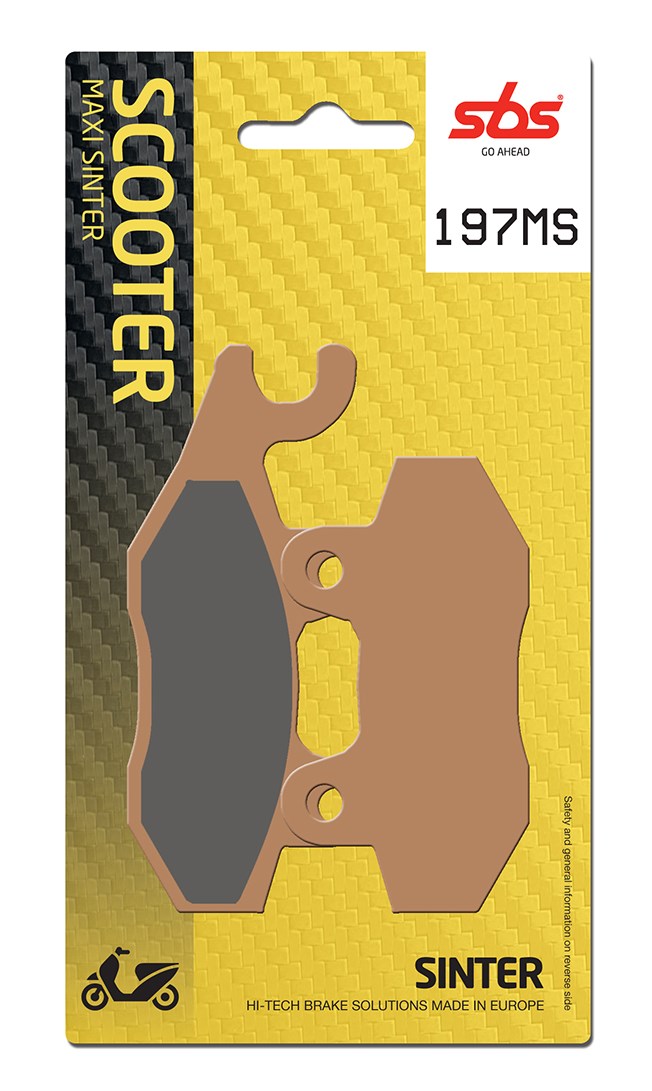 Plaquettes de frein Benelli Caffe Nero 125 Maxi Scooter - Métal fritté - SBS 197MS (611)