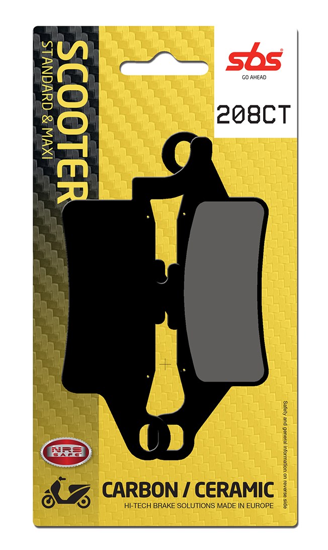 Plaquettes de frein Yamaha BW’S 125 1CE1 Carbon Tech moto scooter - SBS 208CT