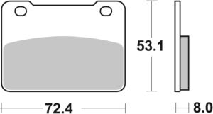 Plaquettes de frein SYM /Sanyang Cruisym 300 LV30W1 Maxi Scooter - Métal fritté - SBS 215 MS
