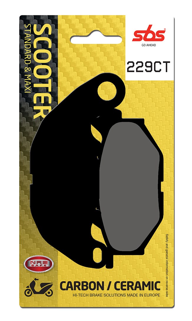 Plaquettes de frein MBK Evolis 300 CZD300A B742 Carbon Tech moto scooter - SBS 229CT