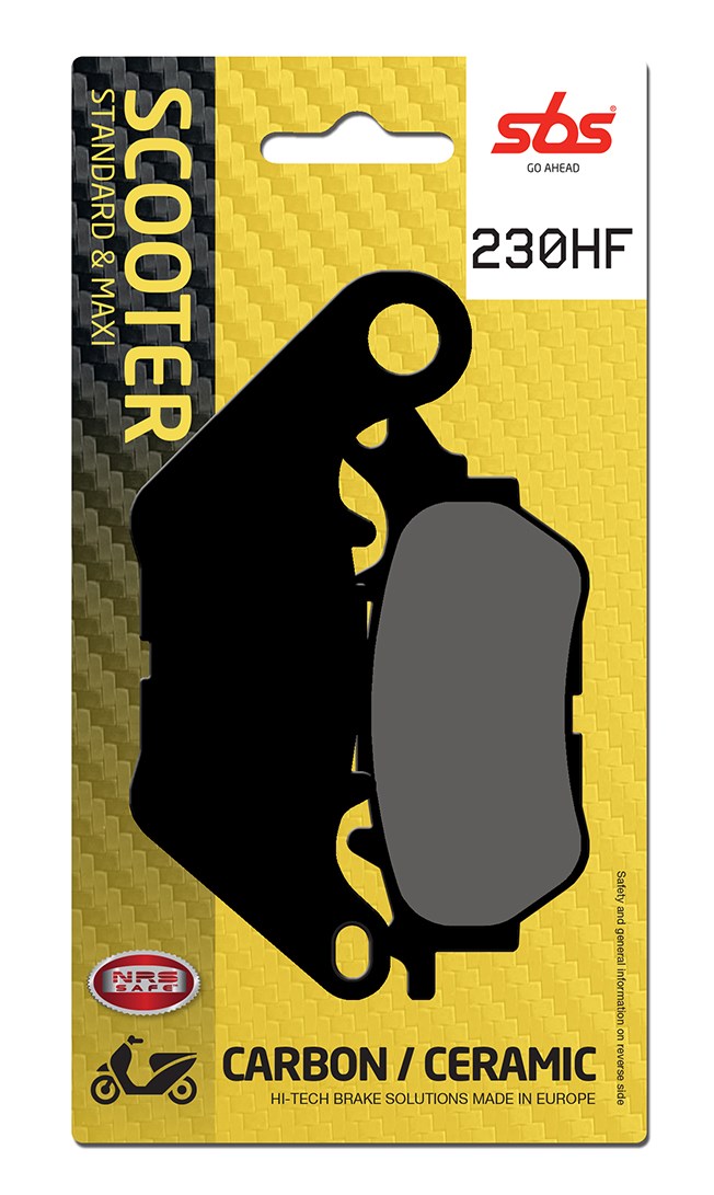 Plaquettes de frein MBK Evolis 300 CZD300A B742 Street organique - SBS 230 HF