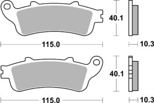 Plaquettes frein arrière Honda GL1800 2001-2016 SBS