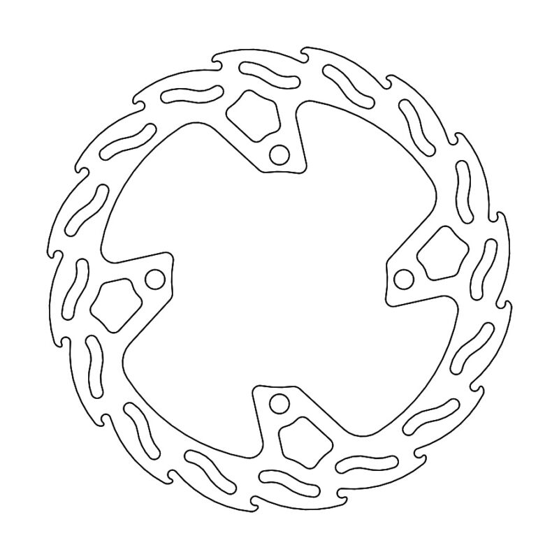 Disque arrière Flame Fixe Kawasaki KXF450 19- 4,4mm - Moto Master