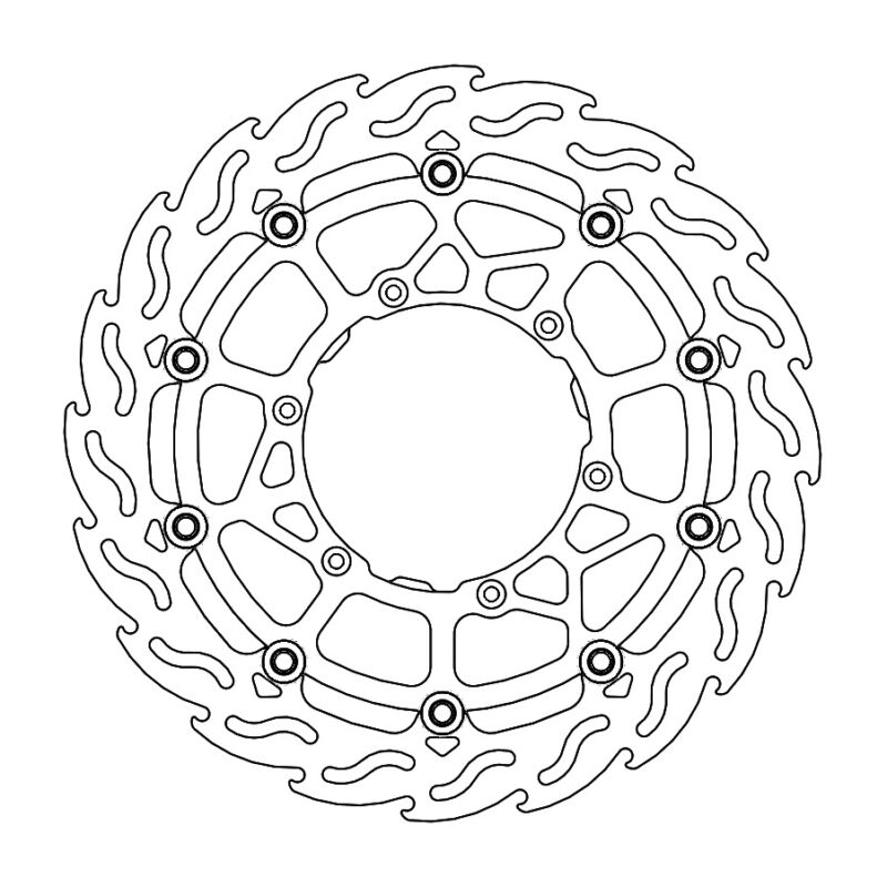 Disque avant Flame Yamaha WR450 19> SM Racing Diam.320 Float - Moto Master