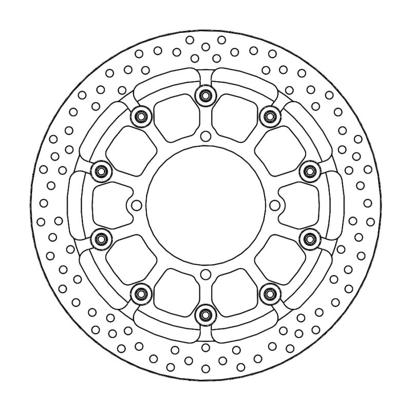 Kit Supermoto Racing Kawasaki Diam.320mm Halo T-Floater disc - Moto Master