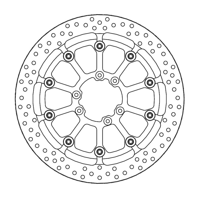 Kit Supermoto Racing TM Diam.320mm Halo T-Floater disc  - Moto Master