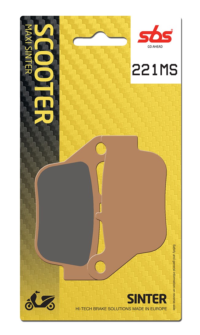 Plaquettes de frein MBK Evolis 250 ABS Maxi Scooter - Métal fritté - SBS 221MS