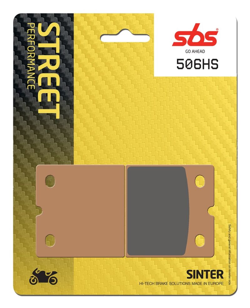 Plaquettes de frein BMW K100 100 Street Sinter - Métal fritté avant - SBS 506 (HS)