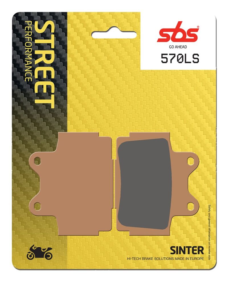 Plaquettes de frein Yamaha FZR400 1WG Street Sinter - Métal fritté arrière - SBS 570 (LS)