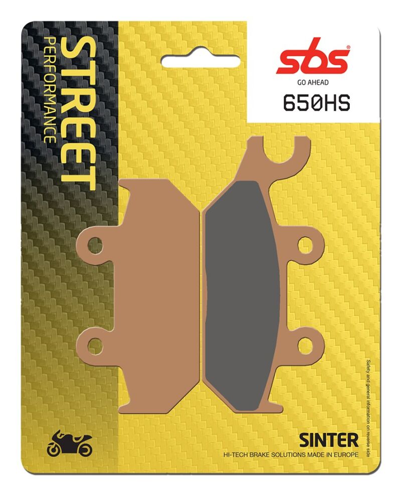 Plaquettes de frein Yamaha XT600 E 3TB Street Sinter - Métal fritté avant - SBS 650 (HS)