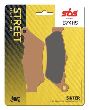 Plaquettes de frein Aprilia ETV1000 Caponord PS Street Sinter - Métal fritté avant - SBS 674 (HS)