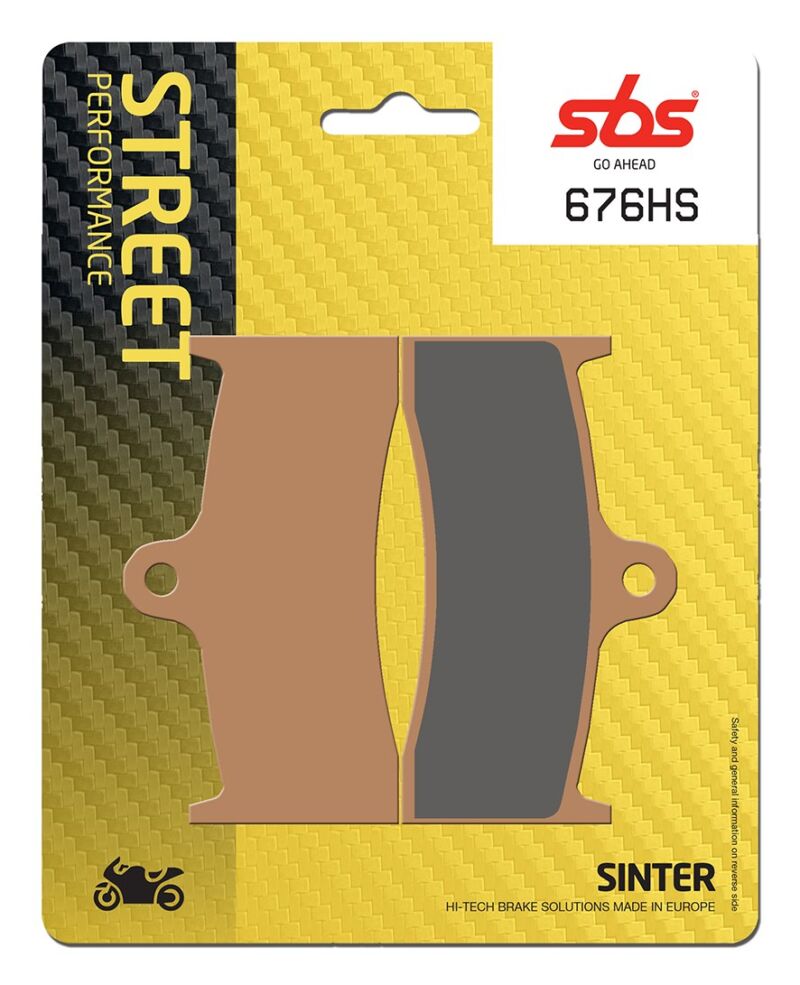 Plaquettes de frein Buell M2 Cyclone 1200 EB1 Street Sinter - Métal fritté avant - SBS 676 (HS)