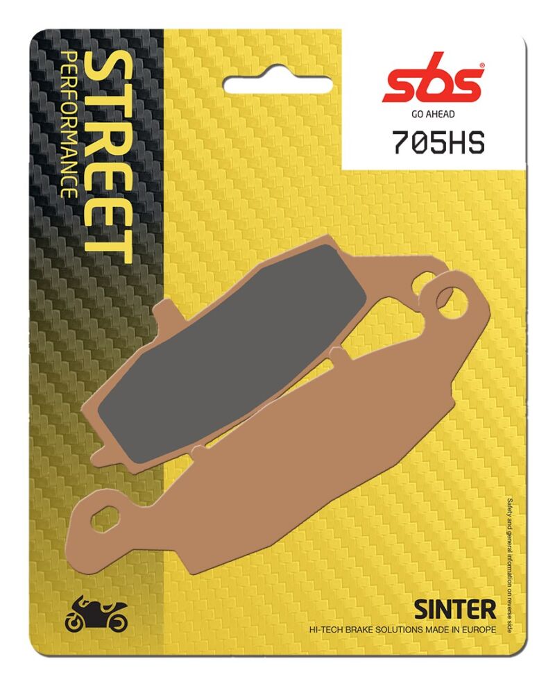 Plaquettes de frein Kawasaki ER-5 Twister 500 (25KW) 1 ER500AB Street Sinter - Métal fritté avant - SBS 705 (HS)