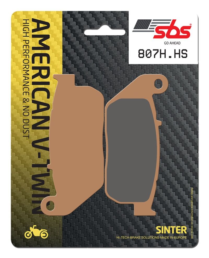 Plaquettes de frein Harley Davidson XL1200 C Sportster Custom XL2 Street Sinter - Métal fritté avant - SBS 807H-(HS)