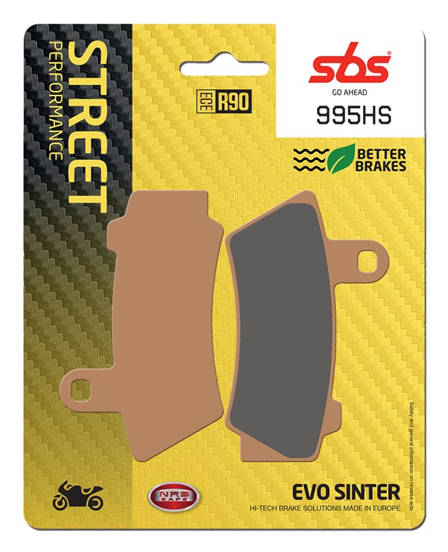 Plaquettes de frein BMW R18 B K35 Street Sinter - Métal fritté avant - SBS 995 (HS)