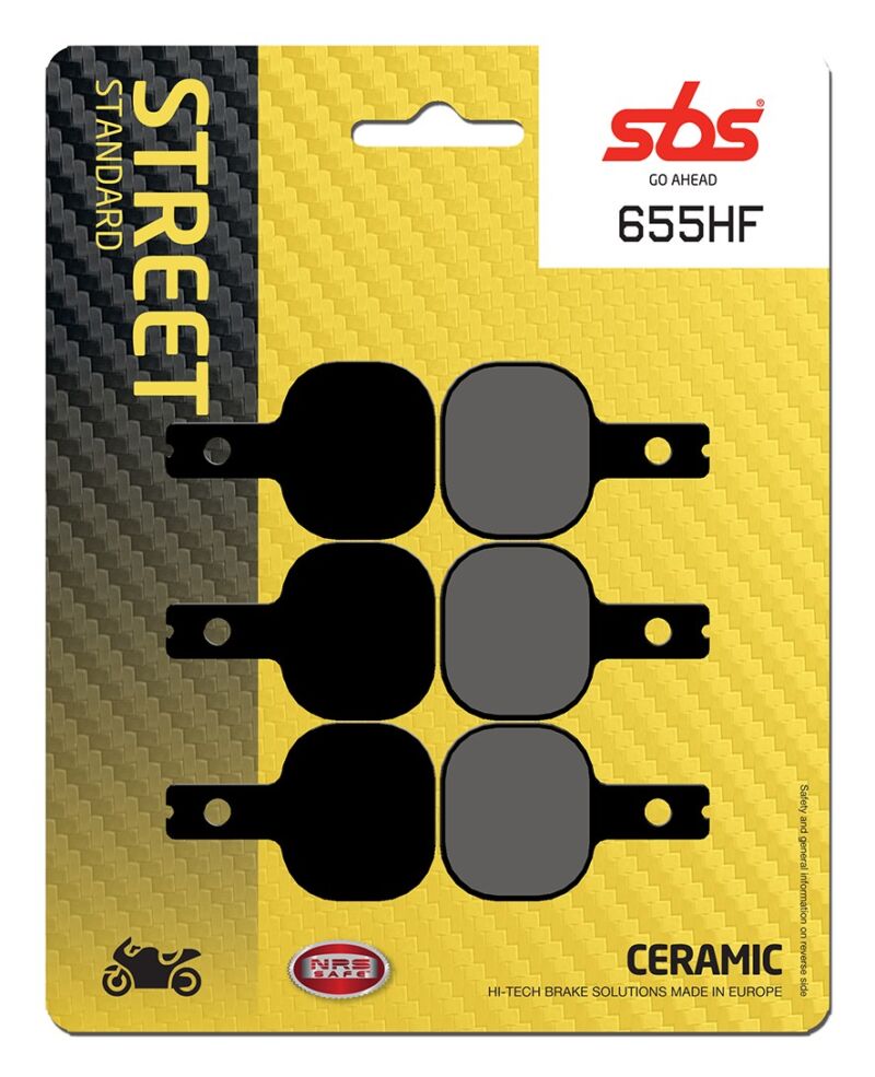 Plaquettes de frein scooter 50-125 cm³ SBS 655HF