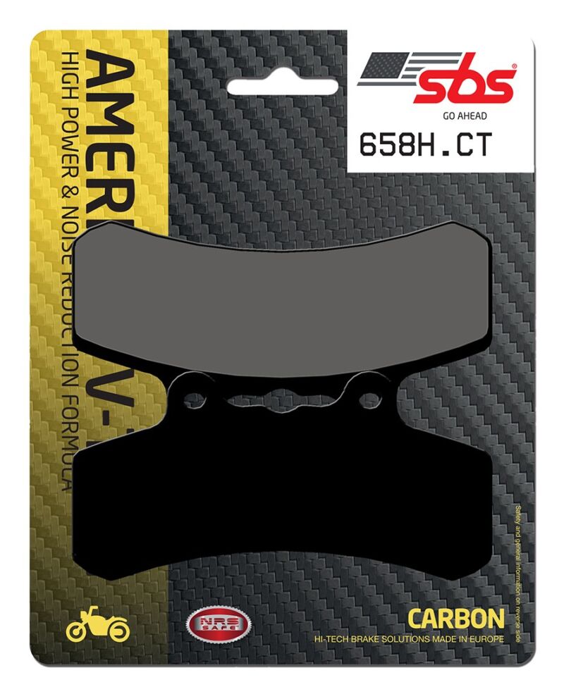 Plaquettes de frein moto SBS 658H.CT – Carbon Tech
